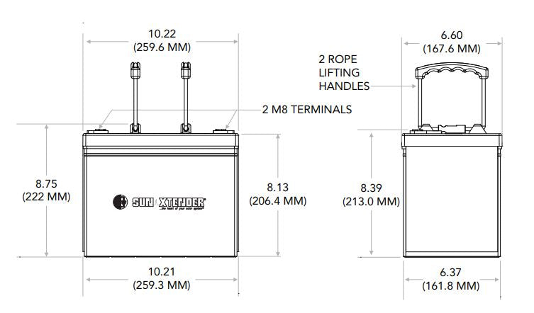 Sun Xtender Battery 84AH 12V Sealed AGM - PVX-840T | solar panels