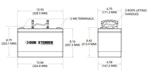 Sun Xtender Battery 108AH 12V Sealed AGM - PVX-1080T