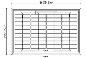Solartech 5W 12V Pre Wired Solar Panel - SPM005P-D-R