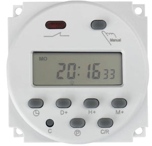 Baomain CN101A DC/AC 24V Digital LCD Power Programmable Timer Time Switch Relay 16A