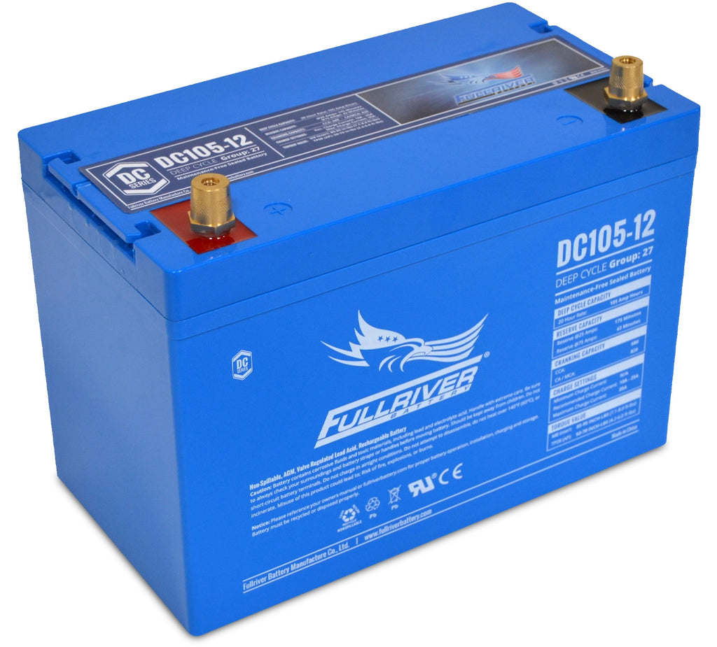 Full River Battery 105 Ah 12V Group 27 AGM - DC105-12