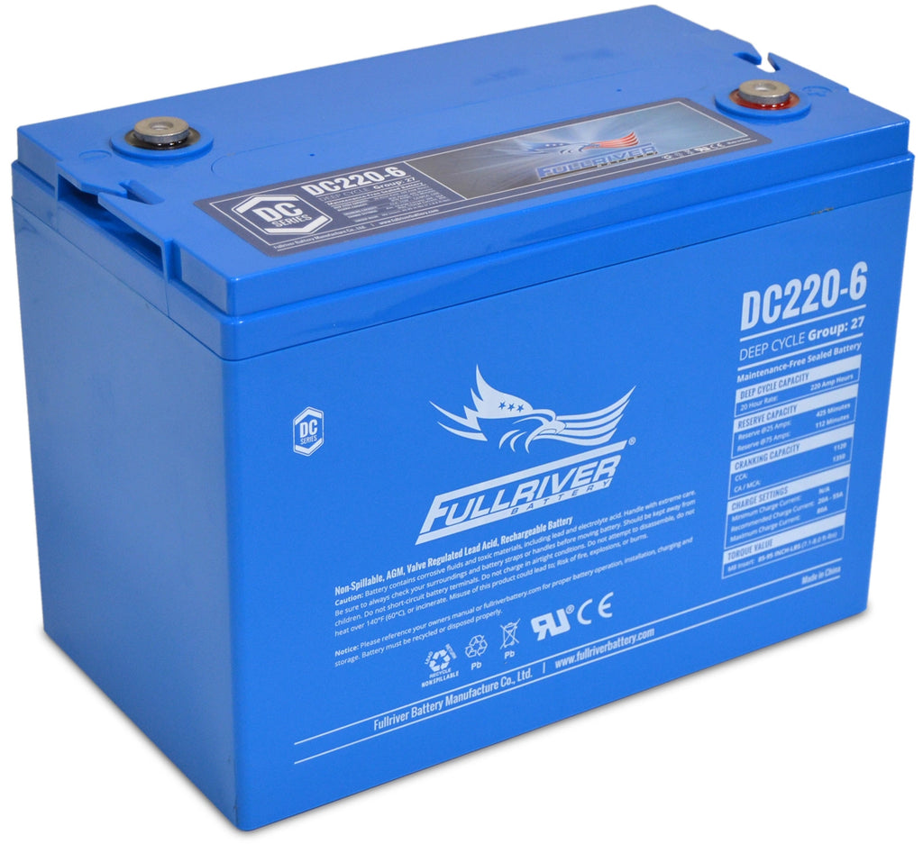 Full River Battery 220 Ah 6V Group 27 AGM - DC220-6