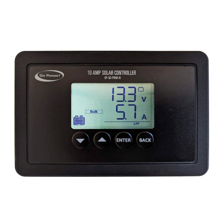 Go Power! 10 AMP SINGLE BANK SOLAR CONTROLLER -GP-SB-PWM-10