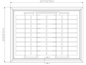 Solartech 5W 12V Pre Wired Solar Panel - SPM005P-Z