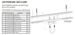 Tamarack Solar PGRM Mid Clamp - UNI-PGRM-MID