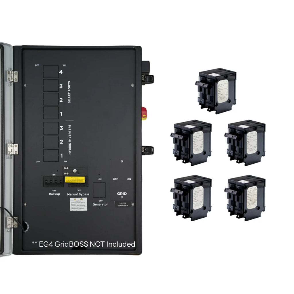 EG4 GridBOSS Breaker Kit - 90A Complete Breaker Set for EG4 GridBOSS System - EG4MIDBRKRKIT