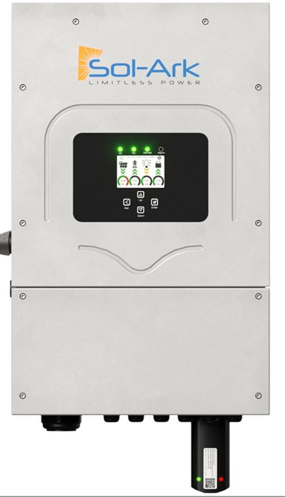 Sol-Ark 8kW Hybrid Inverter Battery or Battery-Less - SA-8K-2P