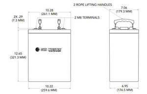 Sun Xtender Battery 305AH 6V Sealed AGM - PVX-3050T