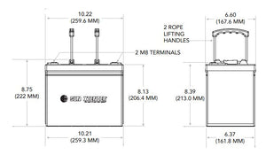 Sun Xtender Battery 69AH 12V Sealed AGM - PVX-690T