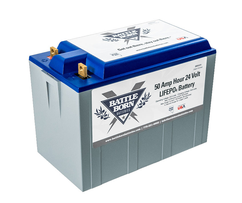 Battle Born 50 Ah 24 V LiFePO4 Deep Cycle Battery