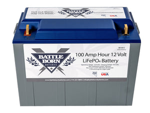 Battle Born 100 Ah 12V LiFePO4 Deep Cycle Battery