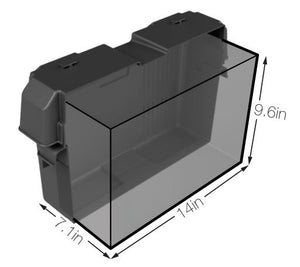 NOCO Group 24-31 Snap-Top Battery Box - HM318BKS Internal Dims