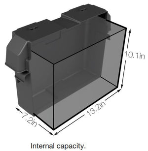 NOCO Group 27 Snap-Top Battery Box - HM327BKS Internal Dims