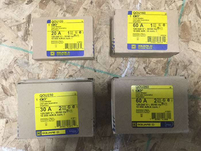 Clearance Sale! - Square D QO AC Breaker Assortment