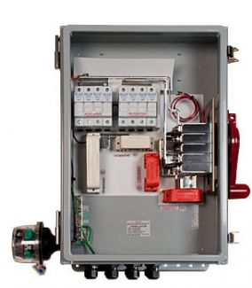 MidNite Solar Disconnecting Combiner Enclosure for 8 Strings NEMA Type 4X Aluminum - MNPV8HV-DISCO 4X