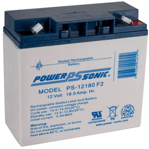 Power-Sonic Battery 12 Volt 18 Ah Sealed AGM - PS-12180-F2