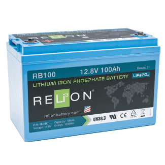RELiON Battery Lithium Iron Phosphate 12Volt 100AH - RB100