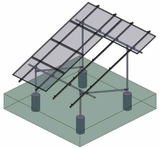 Tamarack Solar Ground Mount 4 Panel Starter Kit - 90071