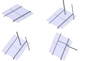 General Specialties S-Rail Universal Roof, Wall and Ground Mount 2 Panels Size C