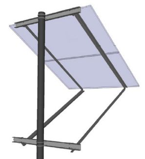 General Specialties Side-Of-Pole Solar Mount for 2X 36-Cell Panel - SOP-S-A