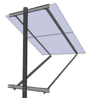 General Specialties Side-Of-Pole Solar Mount for 2X 72-Cell Solar Panels - SOP-Y-D