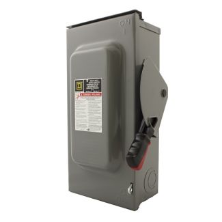 Square D 60A DC Disconnect Safety Switch 600V Non-Fusible 3-pole, 3-wire, Nema 3R enclosure. - HU362RB