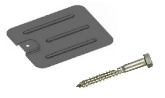 Tamarack Black Comp Flashing for L Foot with Lag Bolts and Seals (8 Pack) - 89792