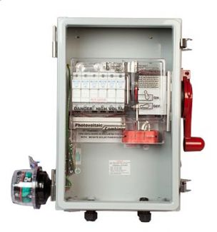 MidNite Solar Disconnecting Combiner Enclosure for 8 Strings NEMA Type 4X Aluminum - MNPV6HV-DISCO 4X