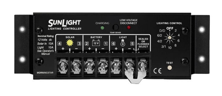 Morningstar SunLight 10A 24V Charge and Lighting Controller - SL-10L-24V